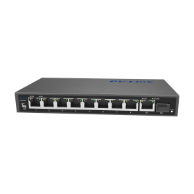 PV-POE08G1S1 - 10 портовый коммутатор с 8 портами PoE 10/100 Мбит/с, 1 портом 100/1000 Мбит/с, 1 SFP портом 1000 Мбит/с